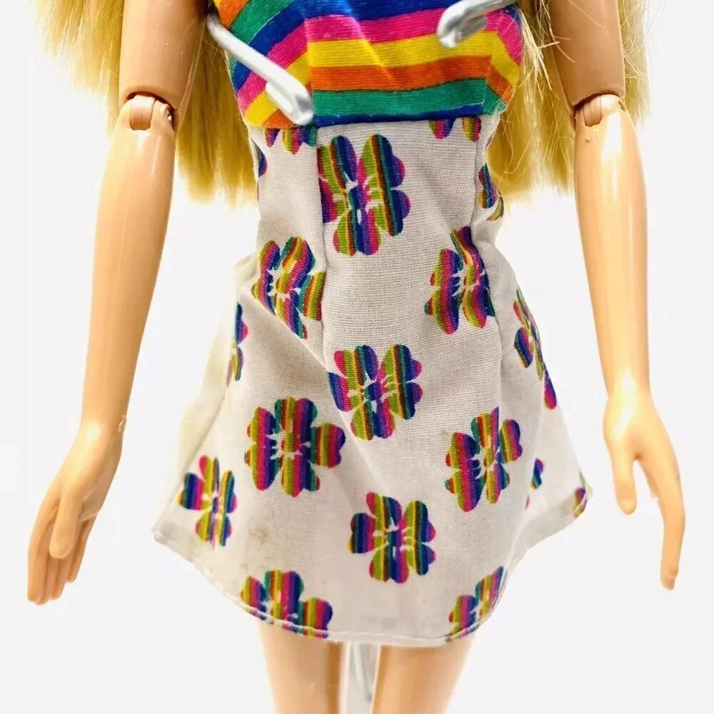 MATTEL BARBIE Doll Blond Hair Articulated Elbows Floral Dress12